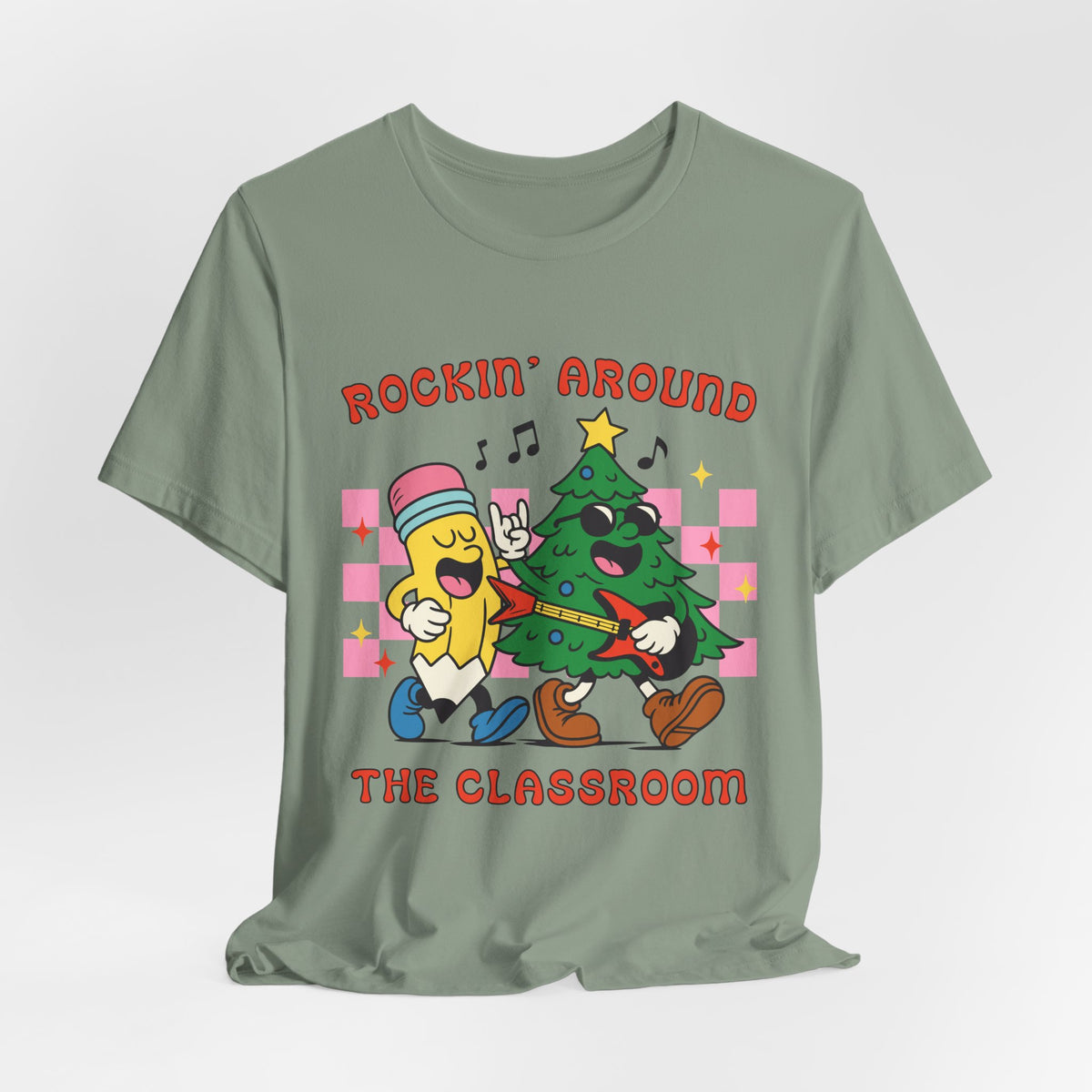 Rockin’ Around the Classroom Christmas Teacher T-Shirt