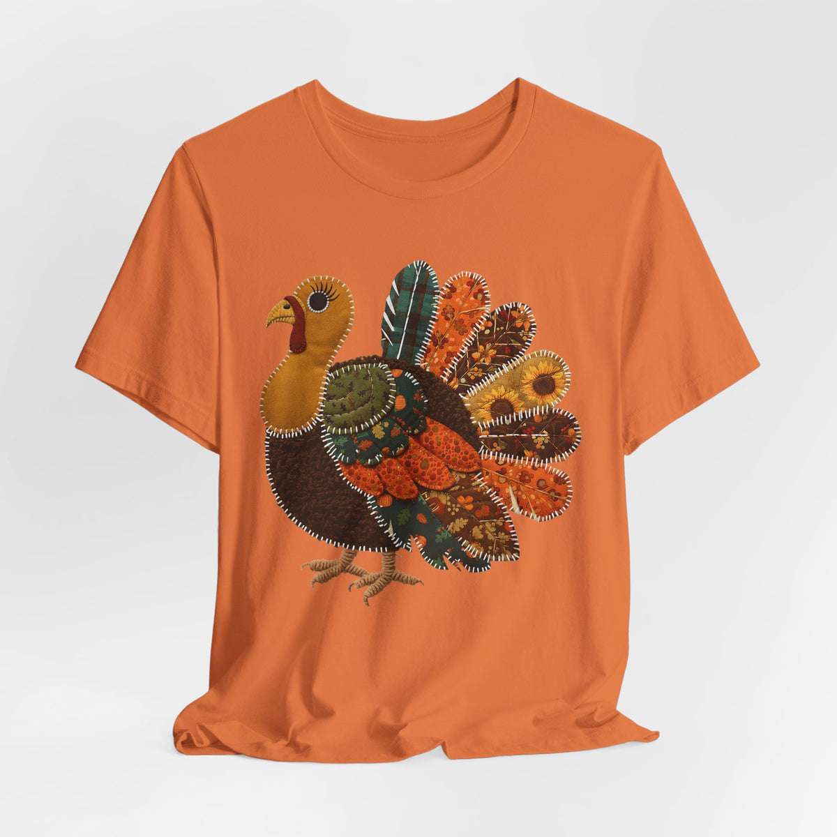 Patchwork Turkey - Thanksgiving Graphic Tee