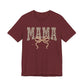Mama Leopard Print Tee — Floral Bow Mother's Day Shirt