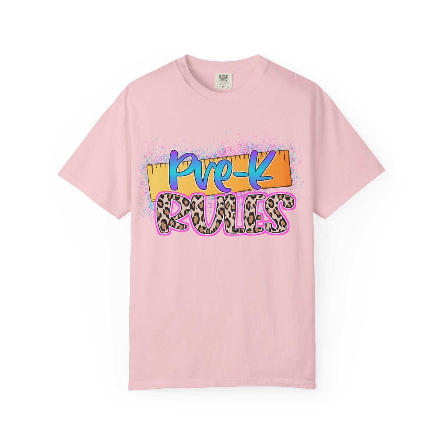 Pre-K Rules T-Shirt, Fun Preschool Shirt, Unisex Garment-Dyed Tee, Back to School Top, Teacher Gift
