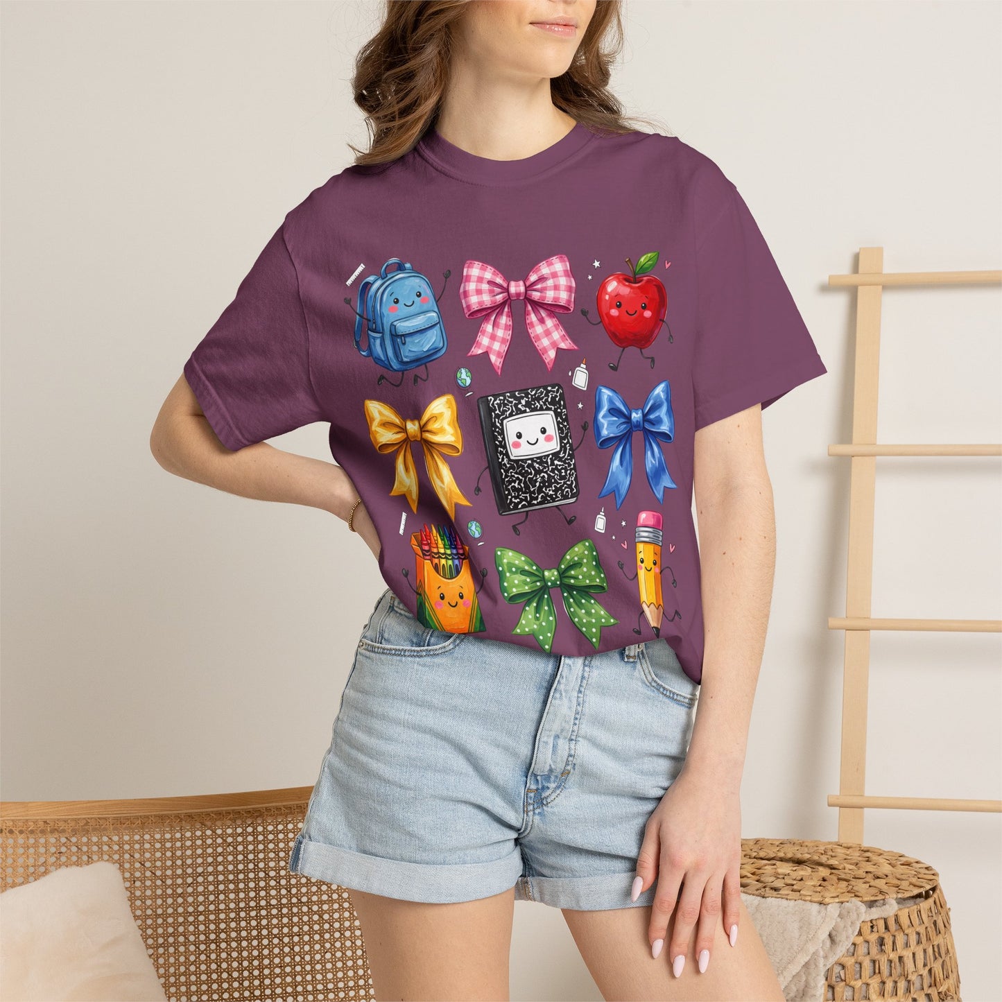 Back-to-School Cute School Supplies Doodles Graphic Tee