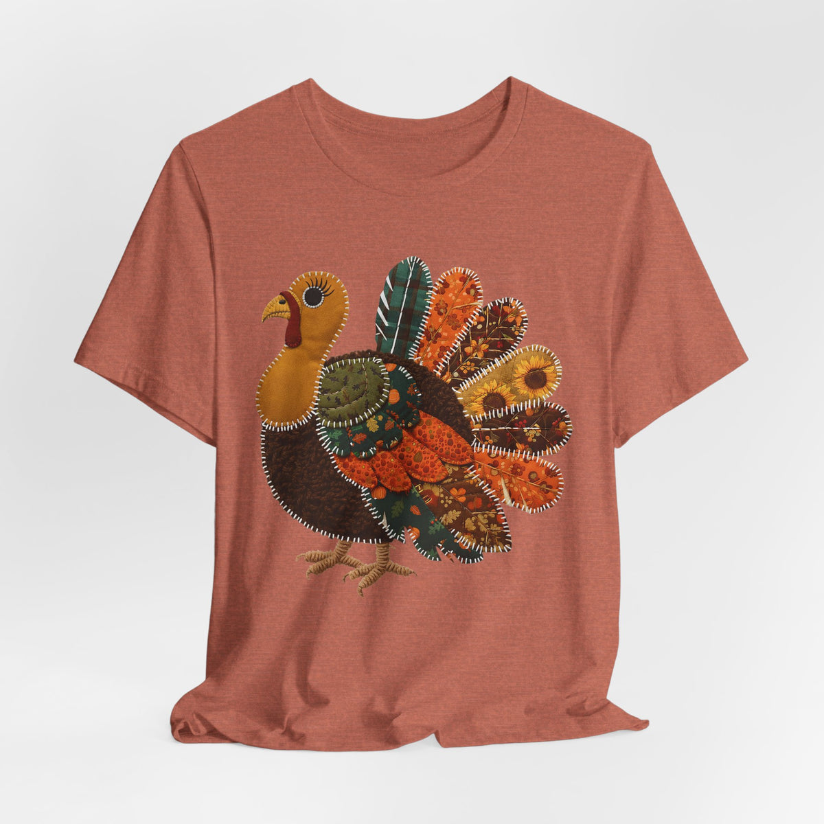 Patchwork Turkey - Thanksgiving Graphic Tee
