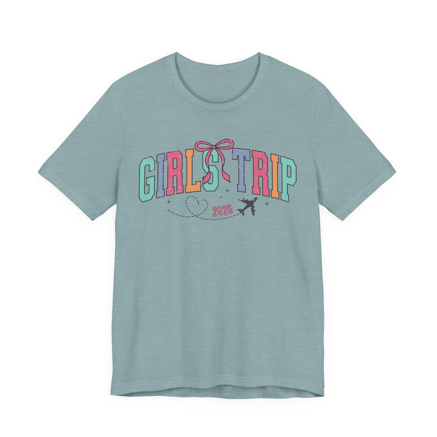 Girls' Trip Tee — Retro Pastel Travel Graphic T‑Shirt (2026)
