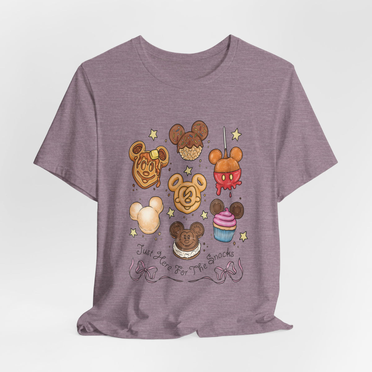 Snack Character T-Shirt — “Just Here for the Snacks” Graphic Tee