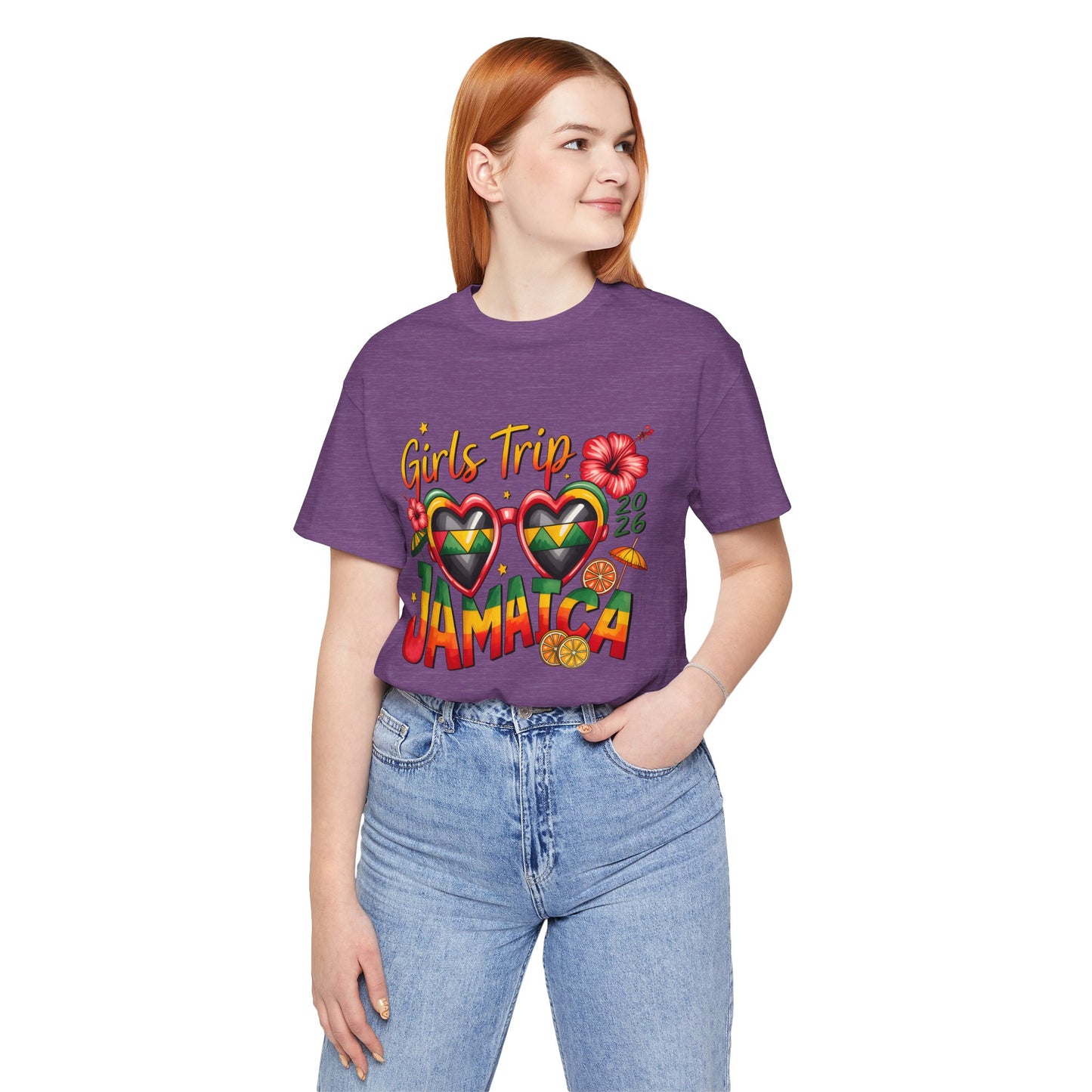 Jamaica Girls Trip T-Shirt 2026 – Tropical Heart Sunglasses Beach Tee