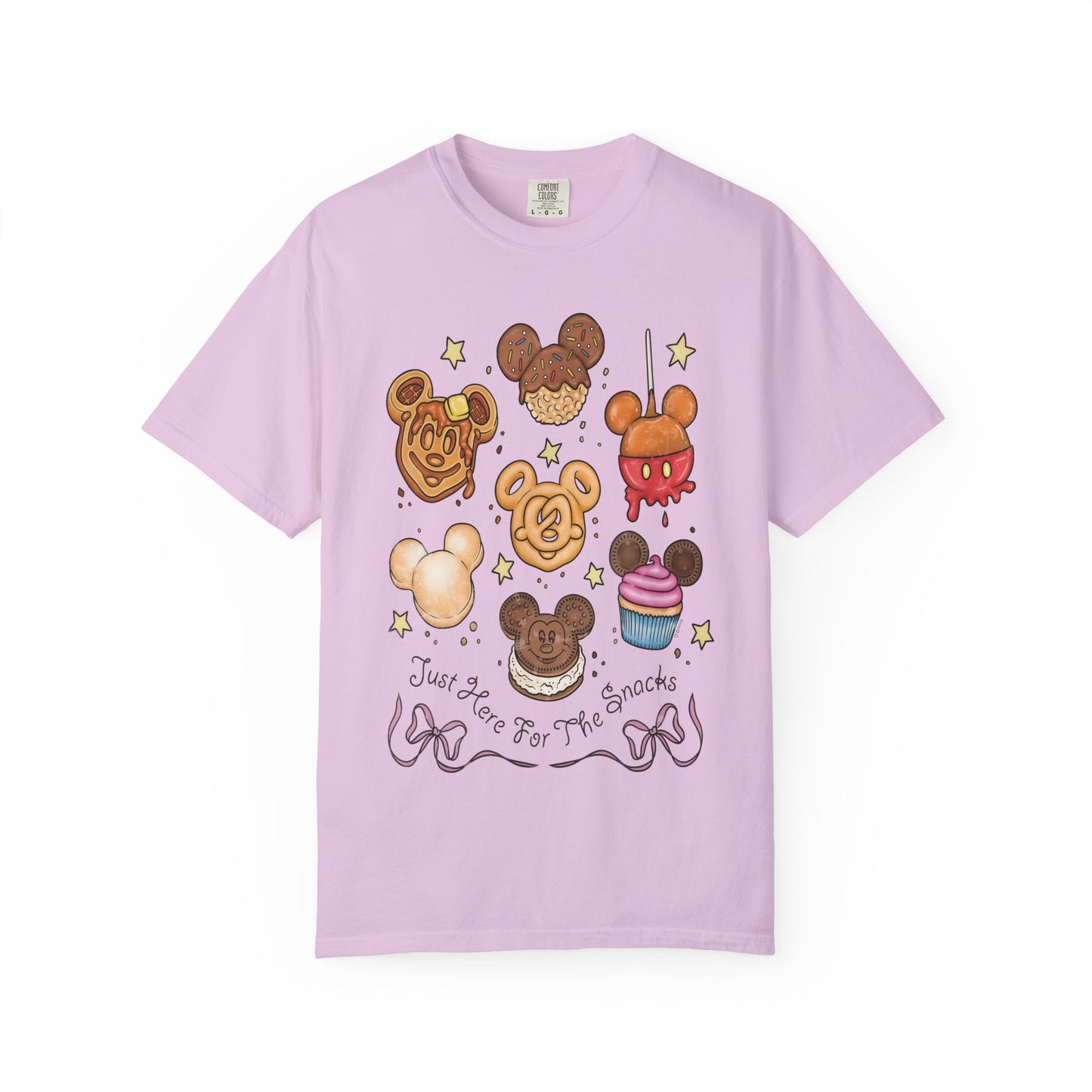 Cute Snack Character T-Shirt — “Just Here for the Snacks” Graphic Tee