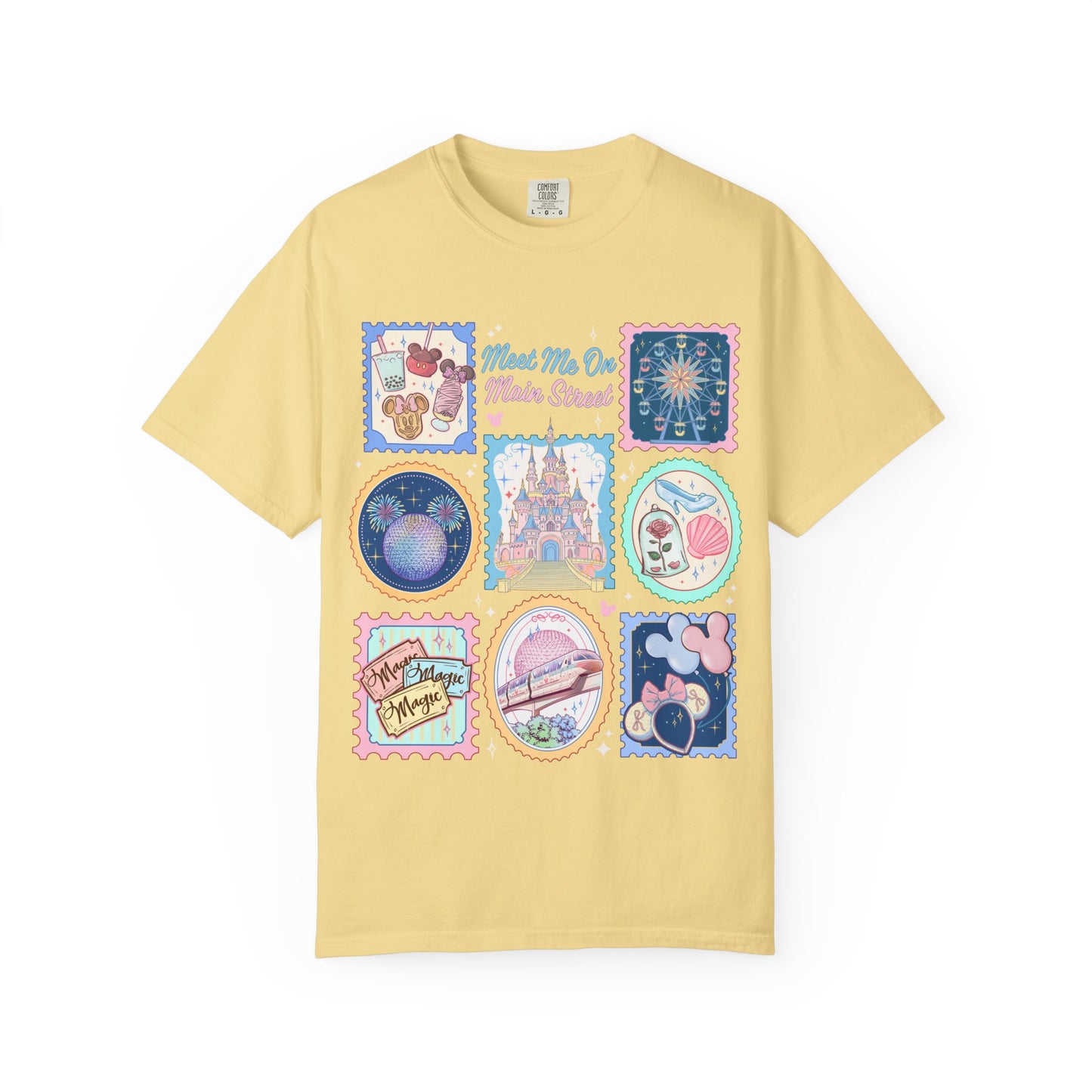 Theme Park Vintage Stamp Tee - Meet Me On Main Street