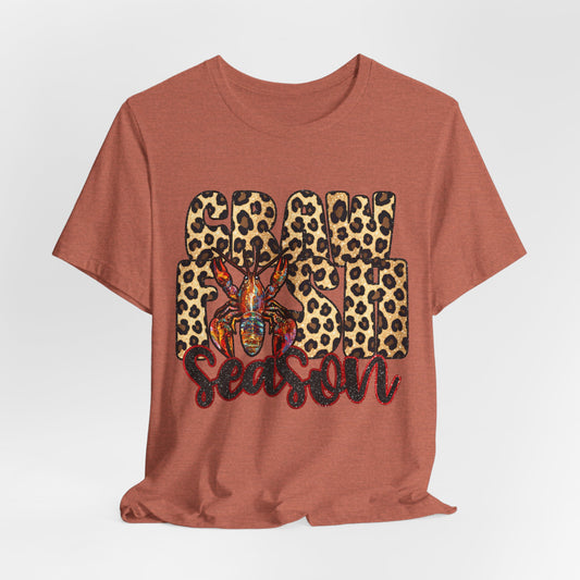 Leopard Print Crawfish Season - Graphic Tee