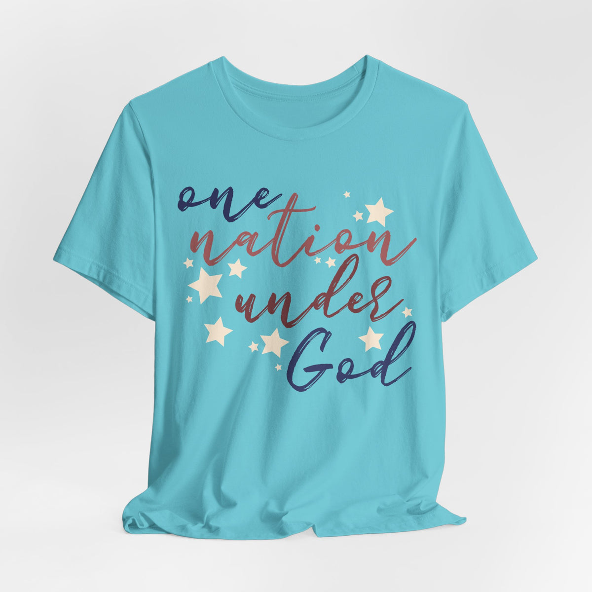 One Nation Under God T-Shirt — Patriotic Faith Tee with Stars