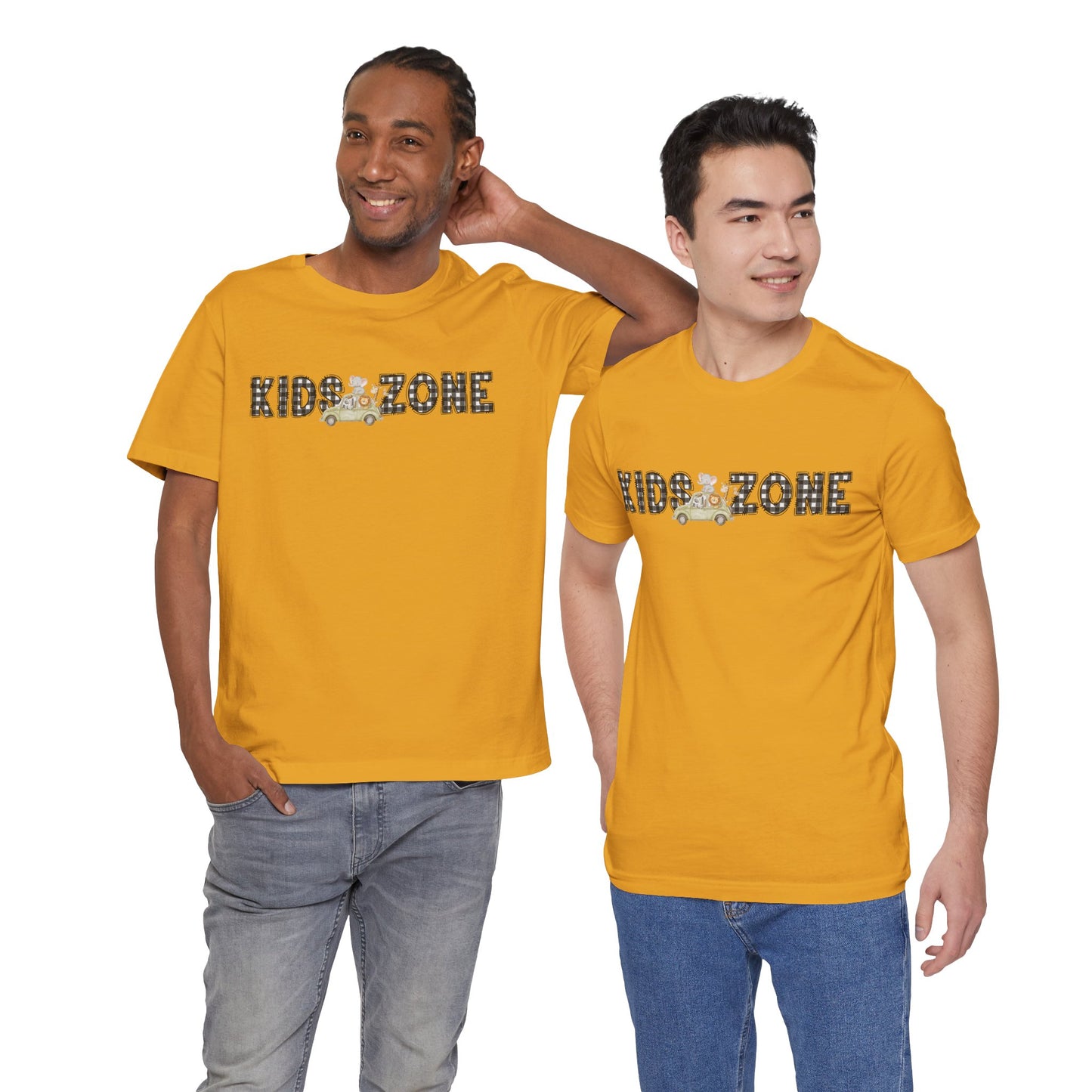 Kids Zone Daycare T-Shirt — Checkered Safari