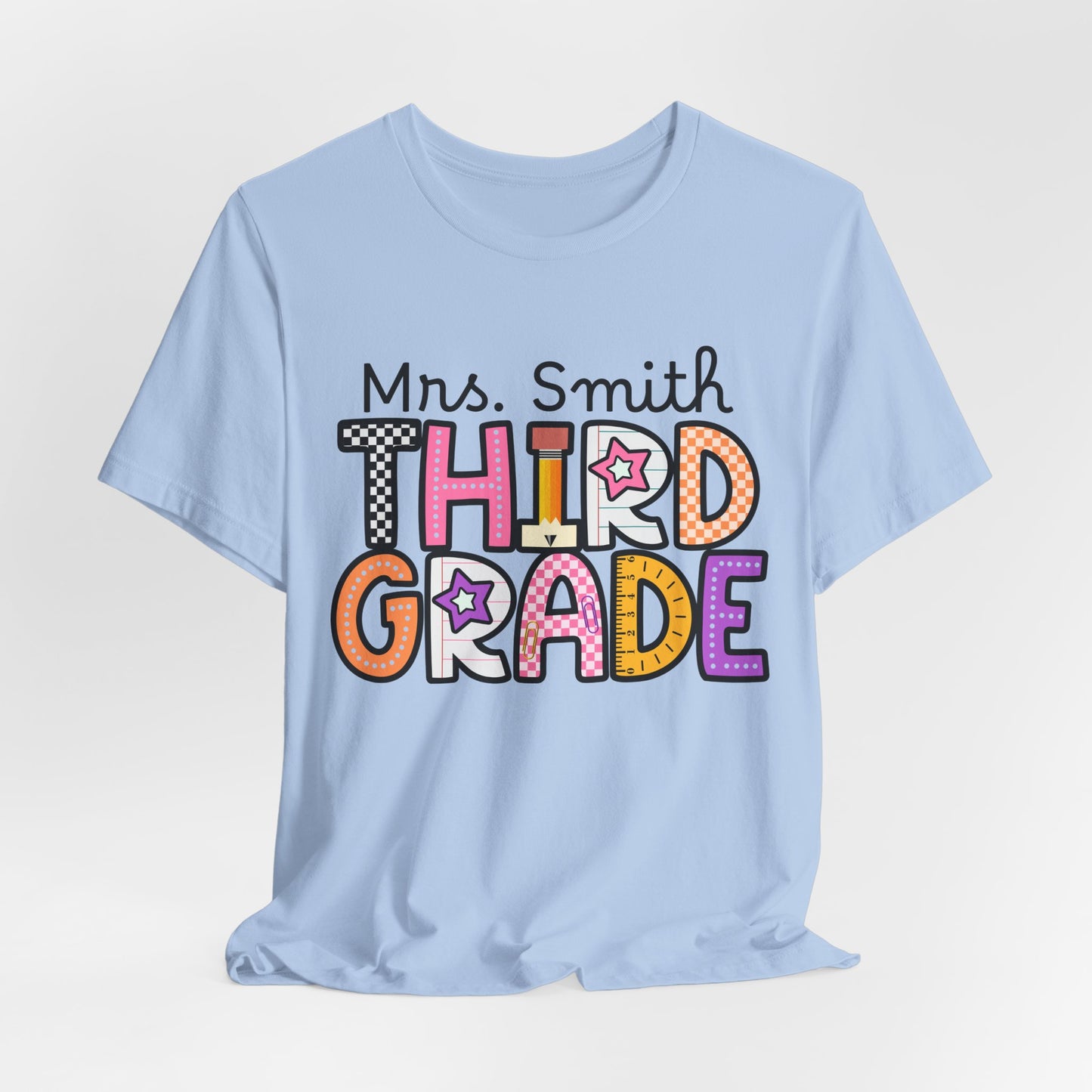 Personalized Fourth Grade Teacher Graphic Tee