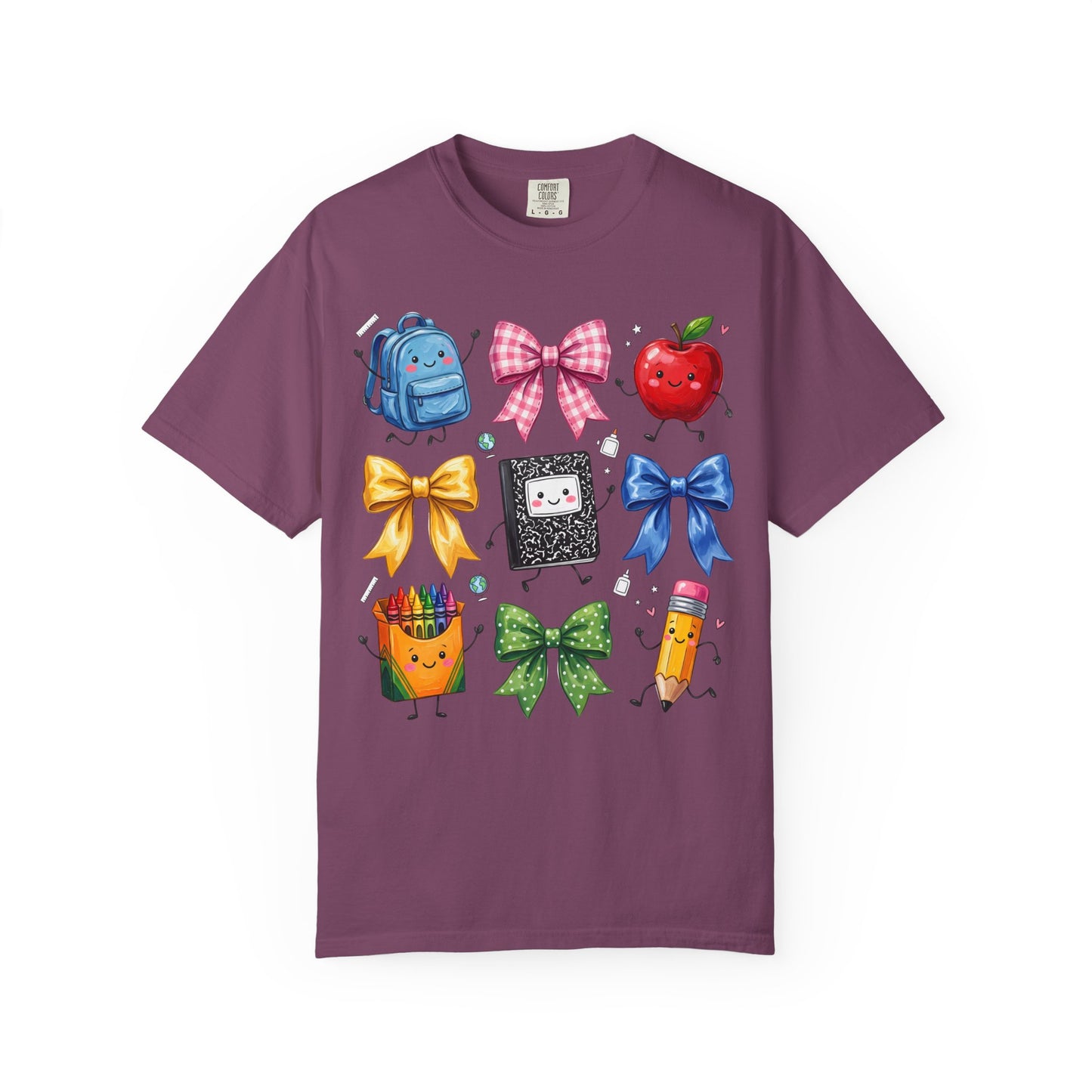 Back-to-School Cute School Supplies Doodles Graphic Tee