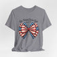 One Nation Under God Patriotic T-shirt with Bow Design