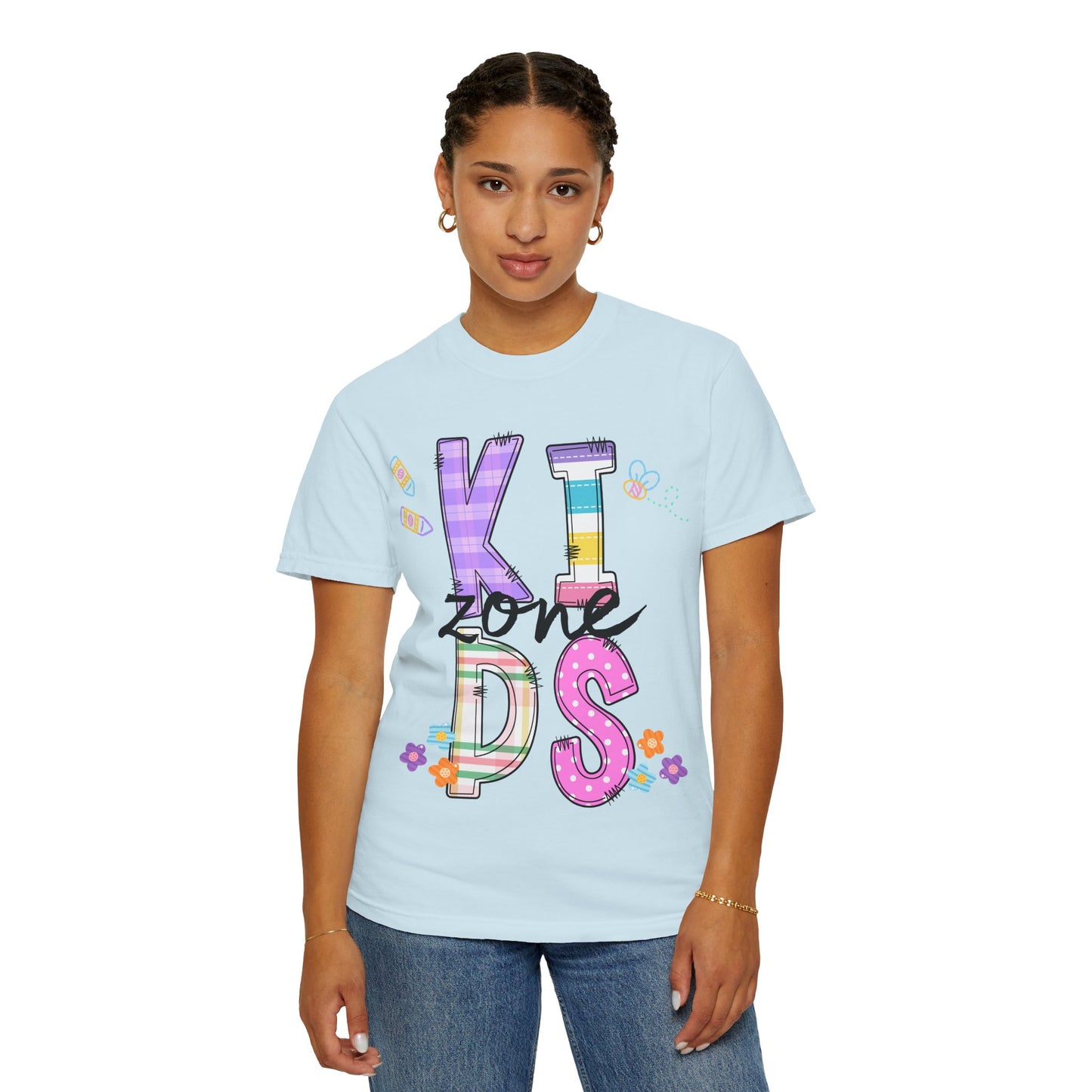 Kids Zone Daycare Comfort Colors Tee - Spring Pastels Stacked
