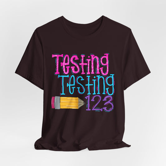 Testing Testing 123 Pencil School Tee