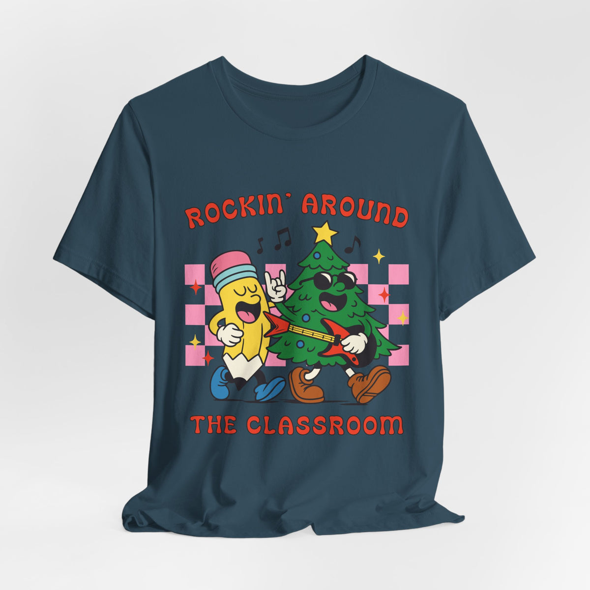 Rockin’ Around the Classroom Christmas Teacher T-Shirt