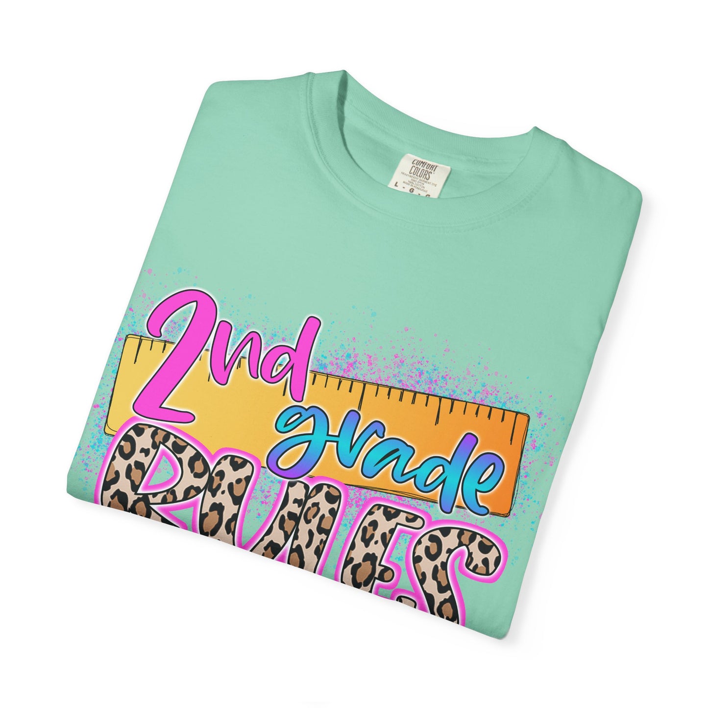 Second Grade Rules T-Shirt, Fun Shirt, Unisex Garment-Dyed Tee, Back to School Top, Teacher Gift