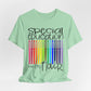 Rainbow Flair Pen School Staff Tee - Special Education With Flair