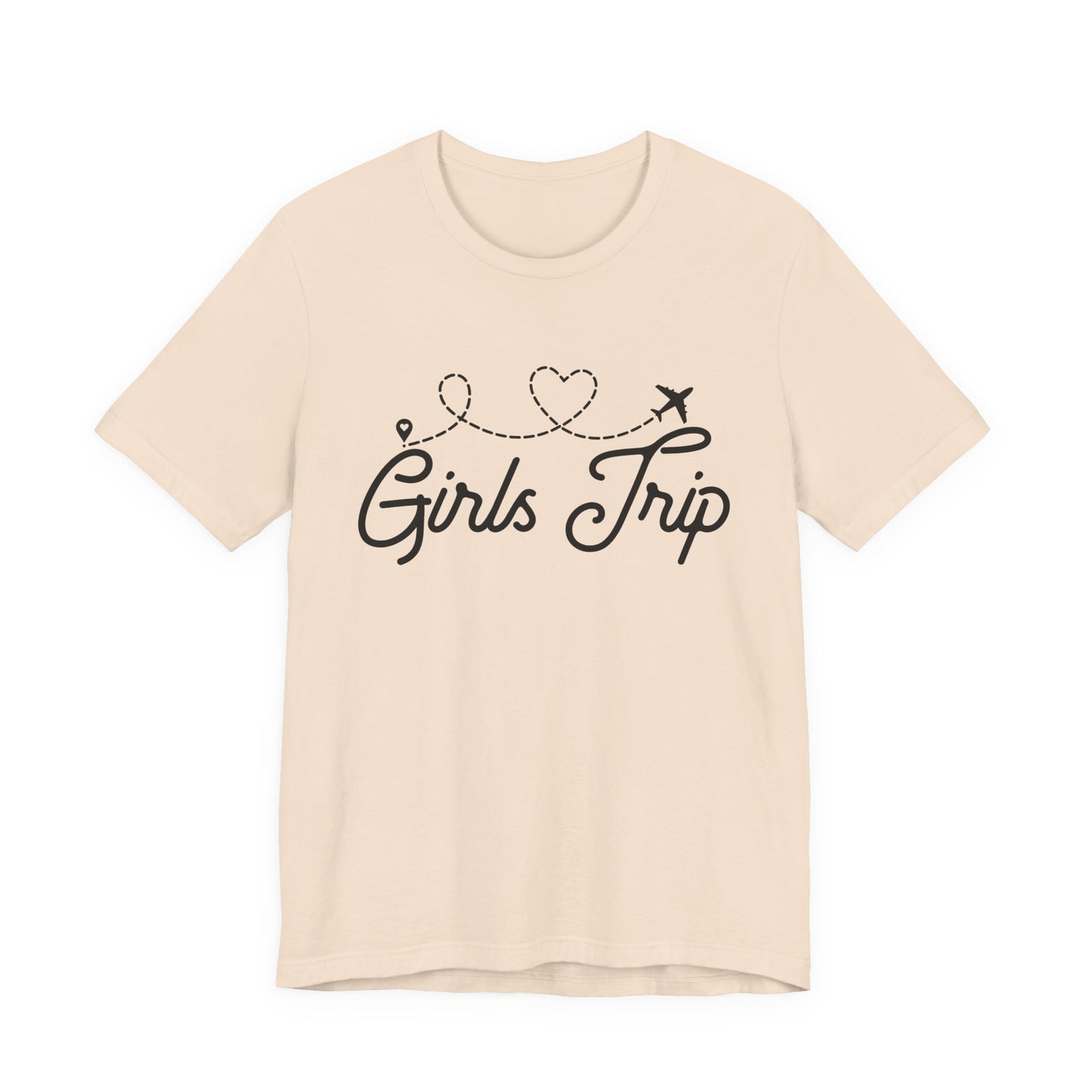 Girls Trip T-Shirt — Cute Plane Heart Graphic Tee for Bachelorette & Vacation