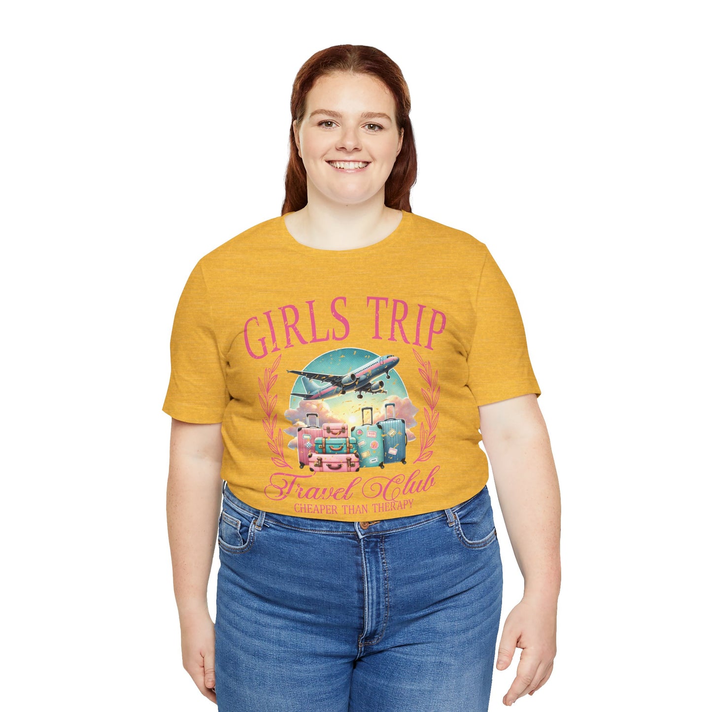 Girls Trip Travel Club Tee — Cute Suitcase & Plane Vacation Shirt