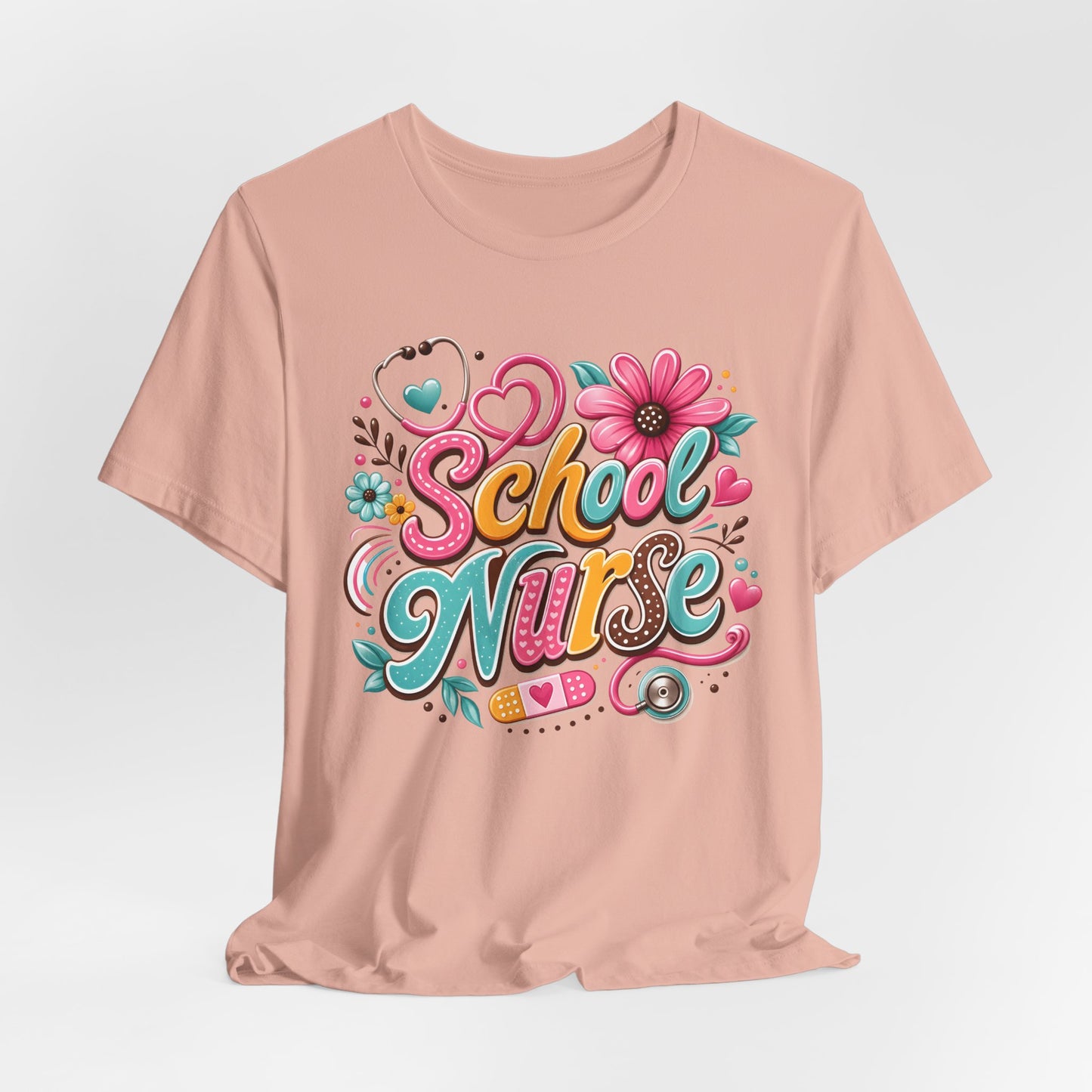Groovy School Nurse Graphic Tee