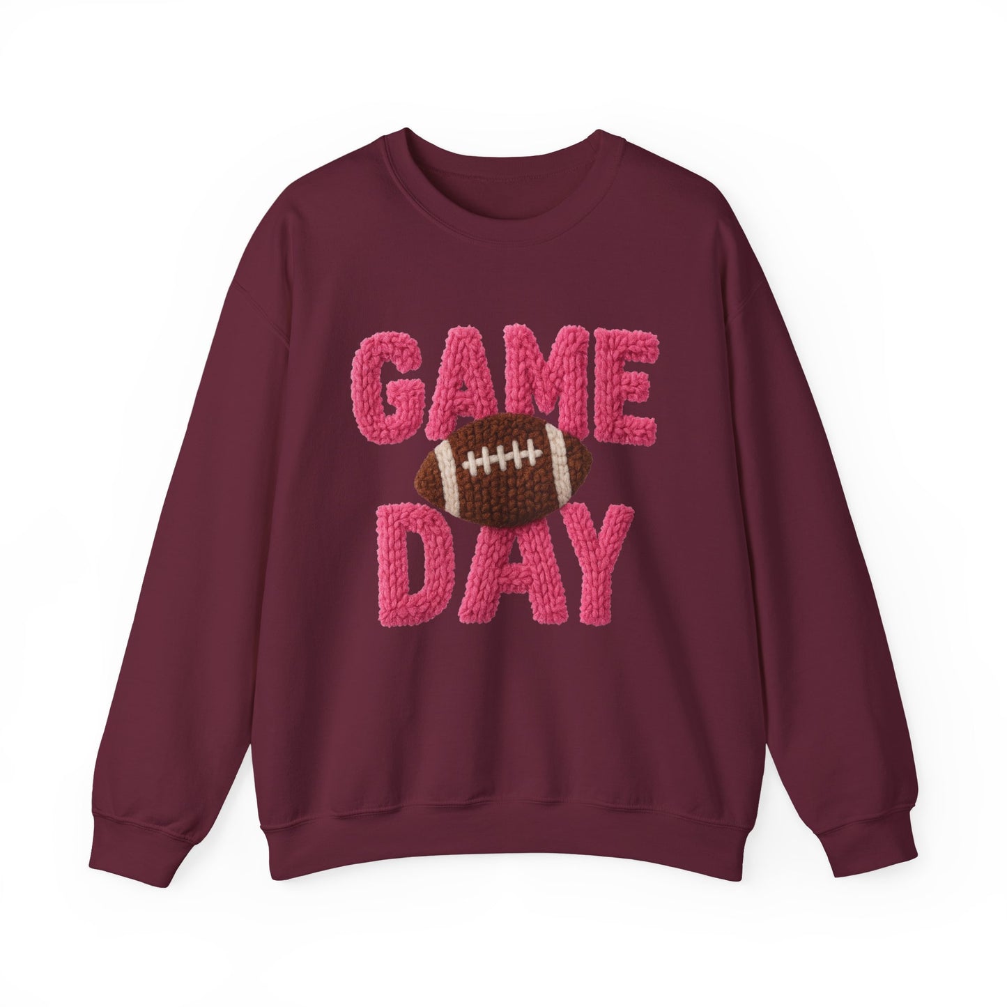 Game Day Football Yarn Crewneck Sweatshirt