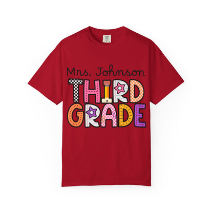 Personalized Third Grade Teacher T-Shirt