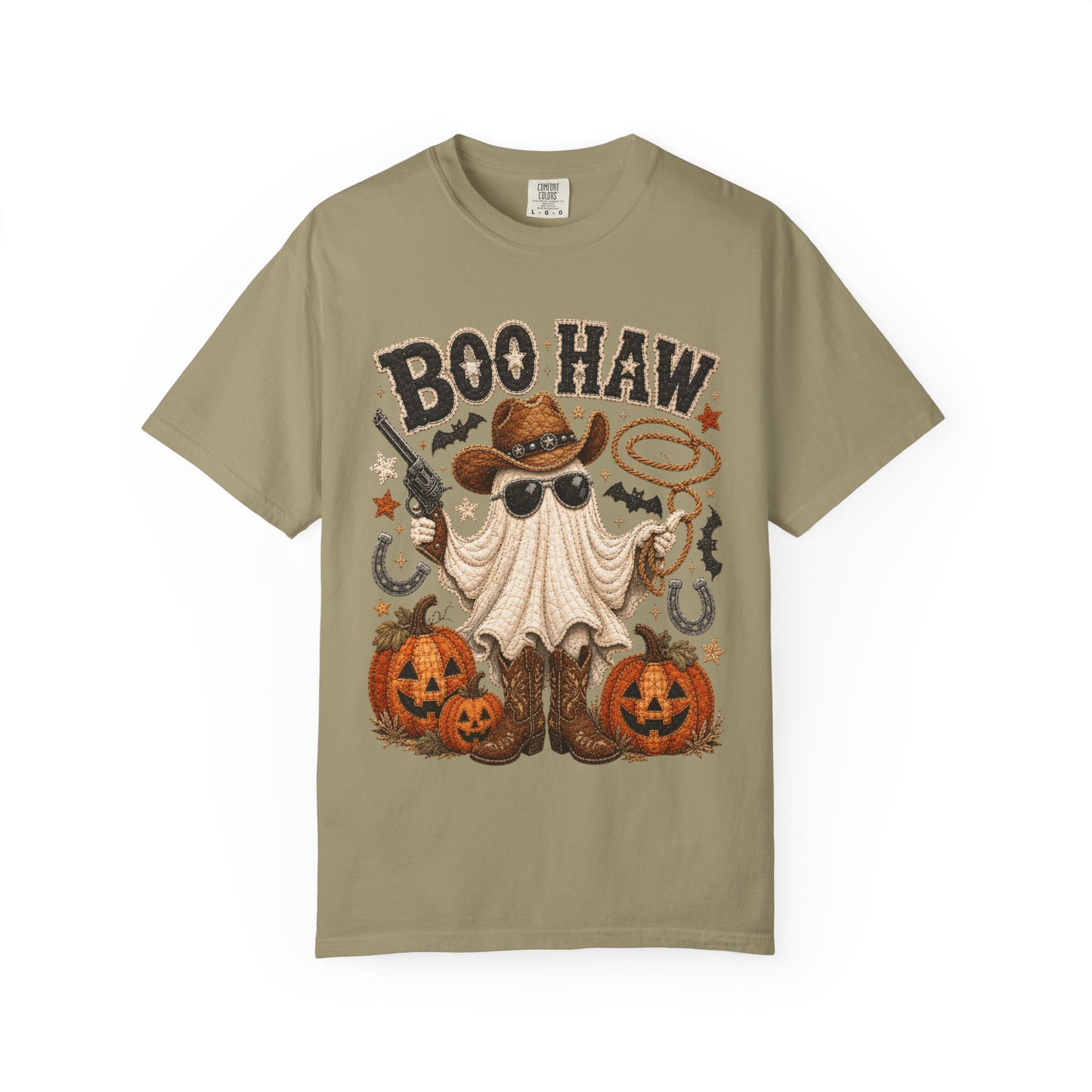 Boo Haw Cowboy Halloween Ghost T-Shirt
