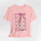 Alabama Floral State Tee — Pink Bow & Script