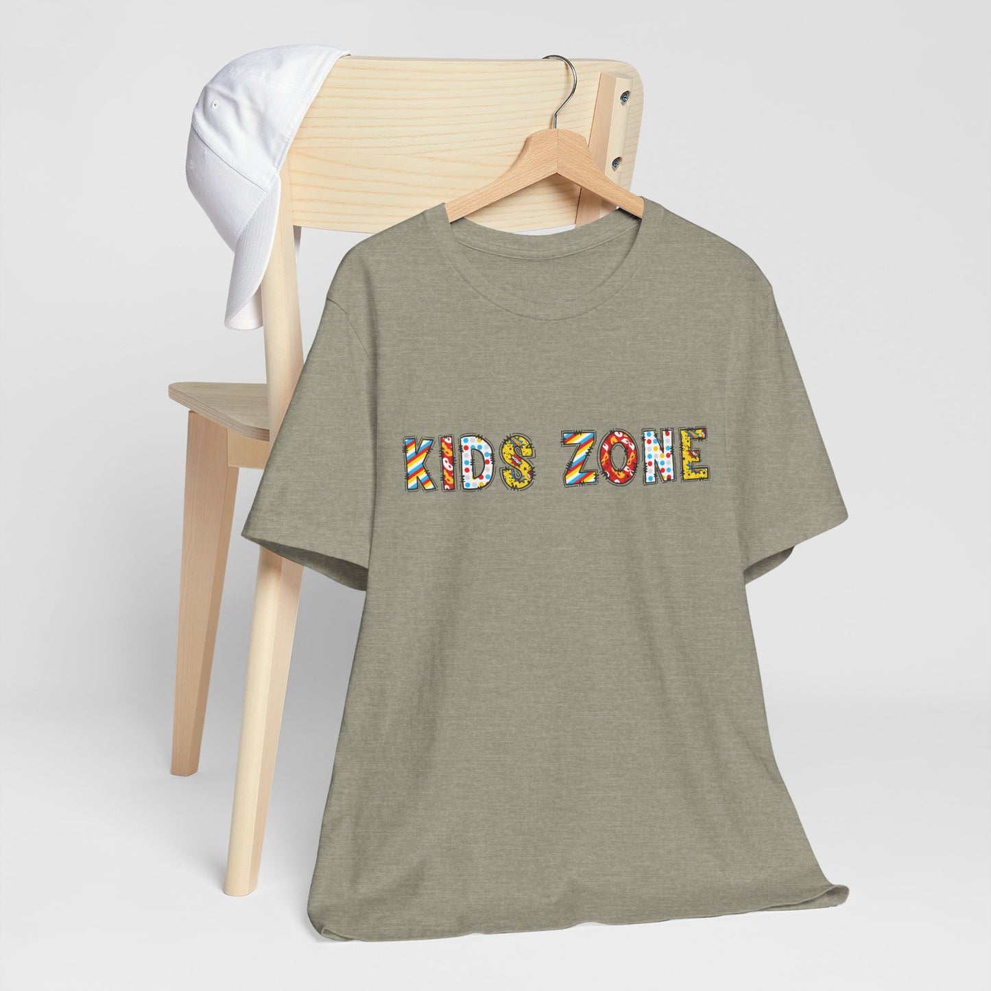 Kids Zone Daycare T-Shirt — Superhero Lettering