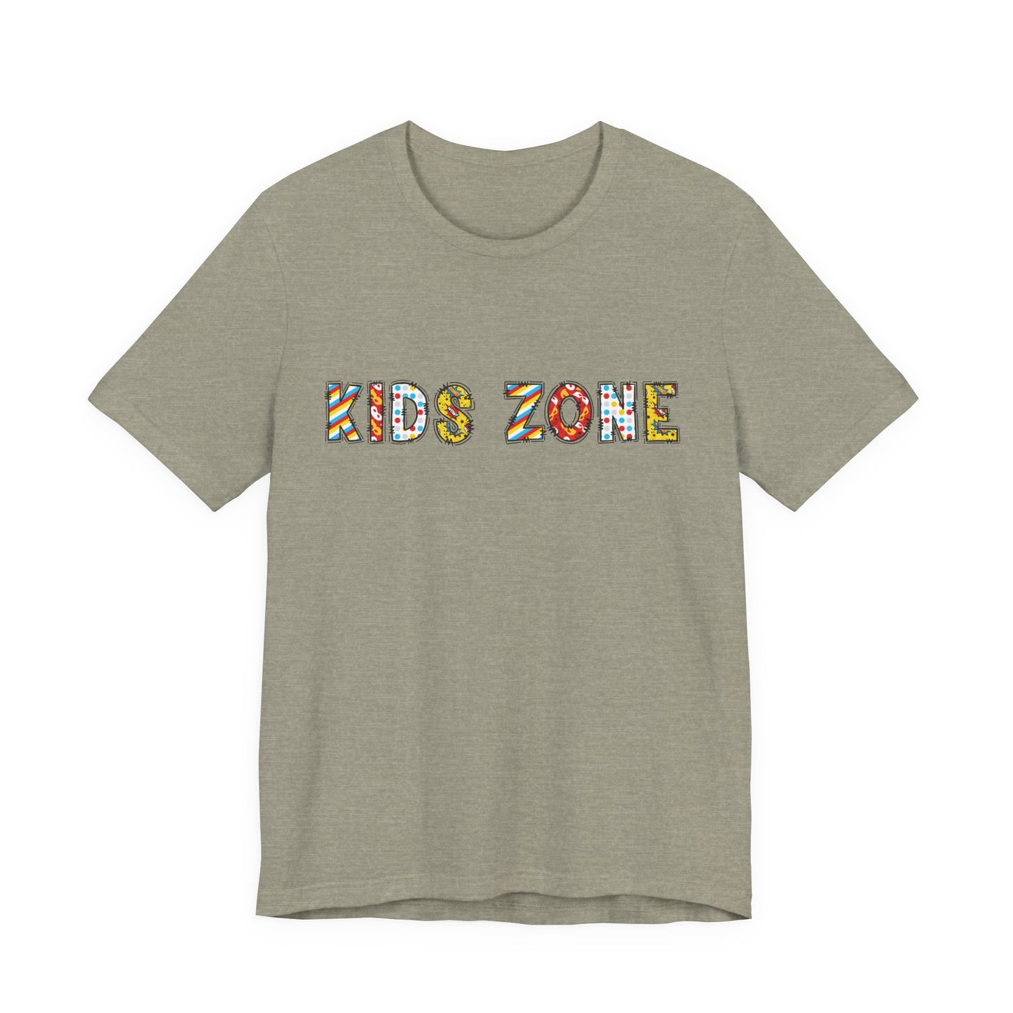 Kids Zone Daycare T-Shirt — Superhero Lettering