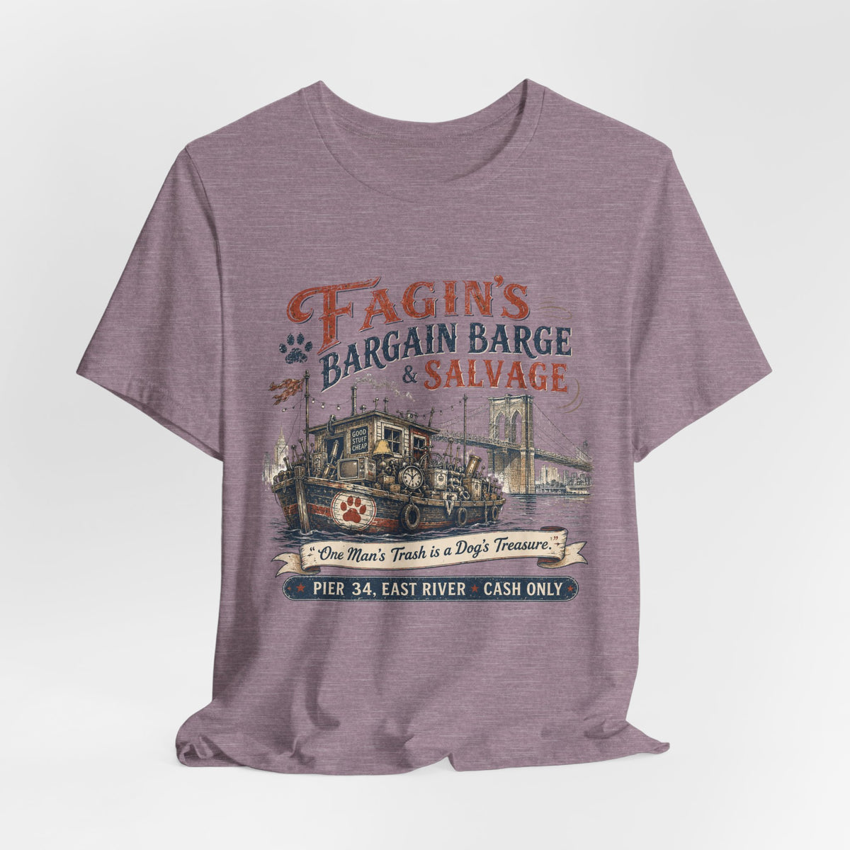 Fagin’s Bargain Barge Tee — Vintage Salvage Pier 34 East River Graphic Shirt