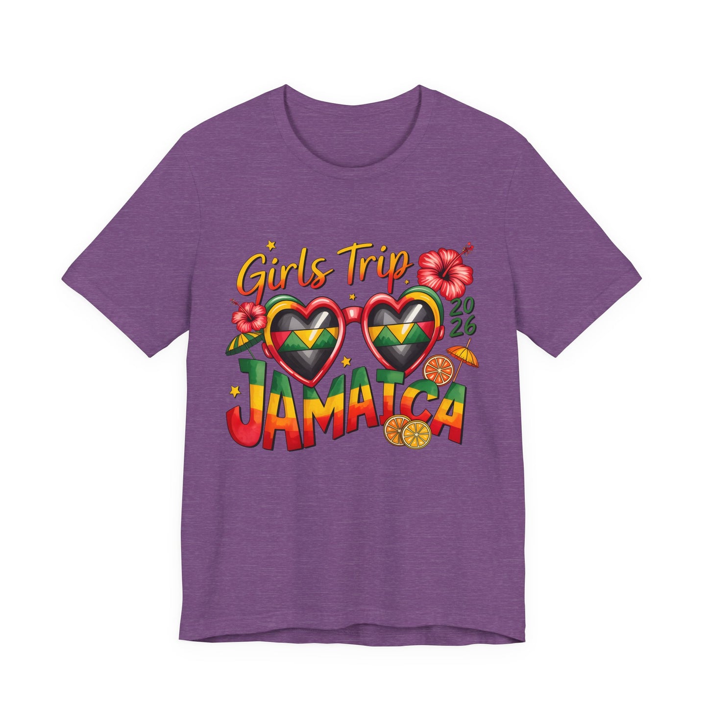 Jamaica Girls Trip T-Shirt 2026 – Tropical Heart Sunglasses Beach Tee