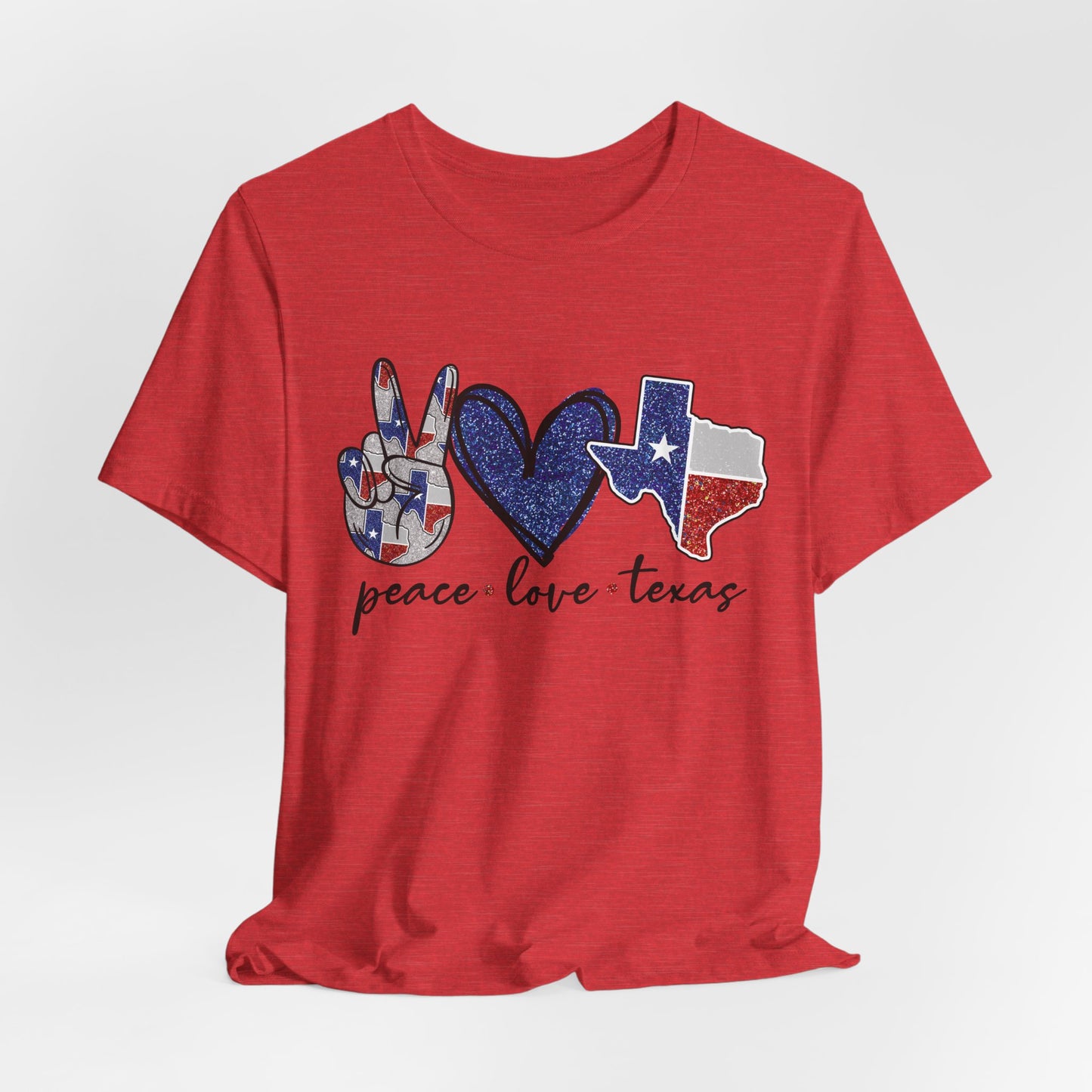 Peace Love Texas State Pride Graphic Tee