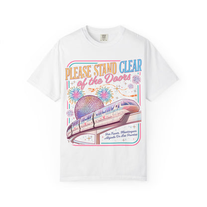 Please Stand Clear of the Doors Monorail T-Shirt — Retro Park Tee