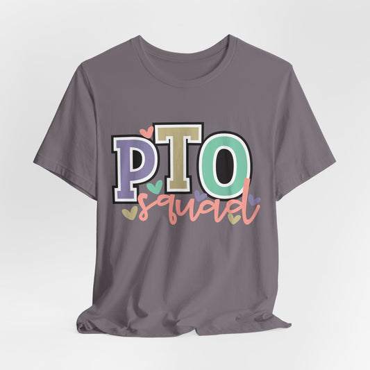 Colorful PTO Teacher/Parent Volunteer Squad Tee