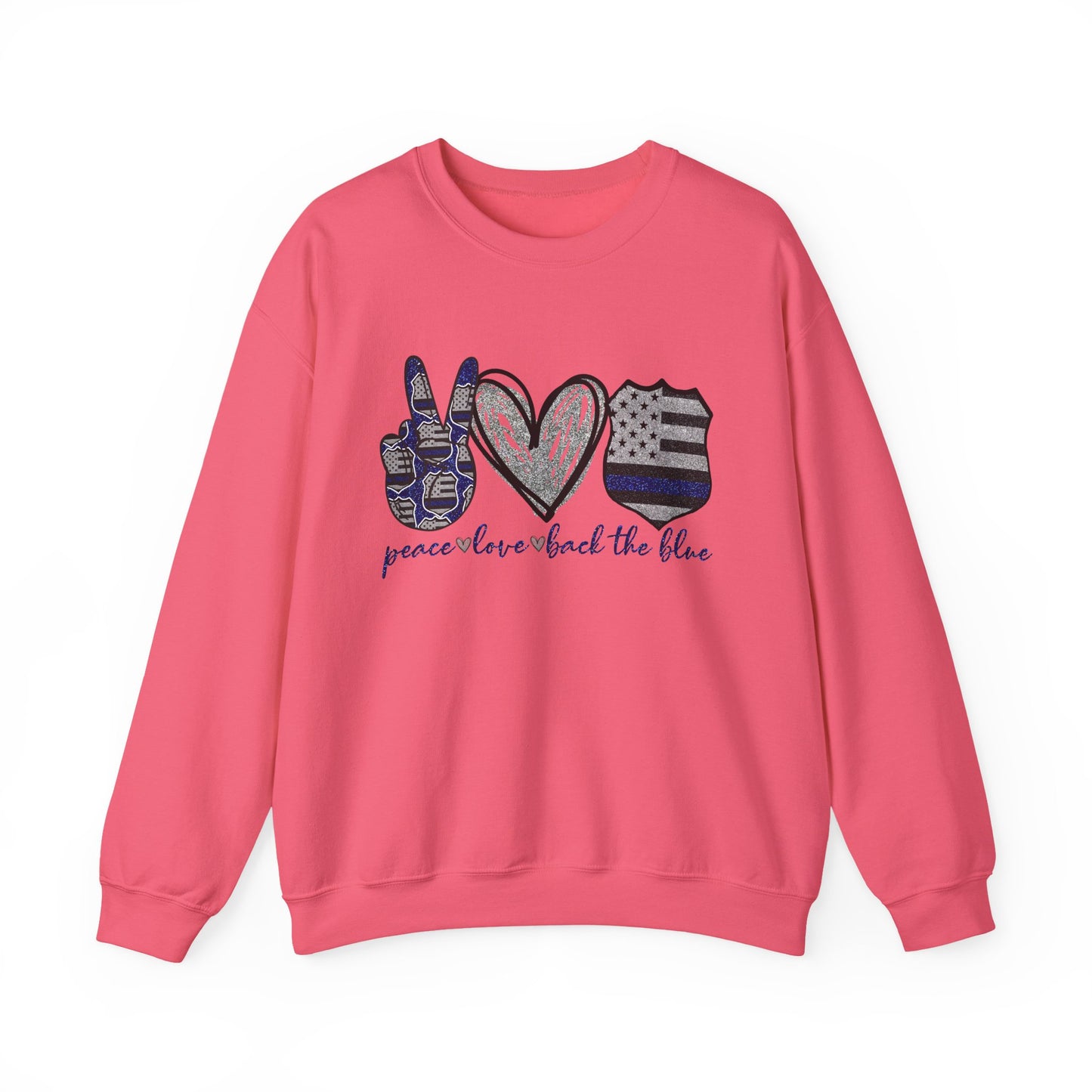 Peace Love Back the Blue Crewneck Sweatshirt