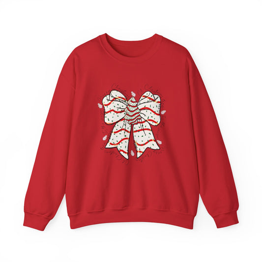 Christmas Tree Cake Bow Christmas Crewneck