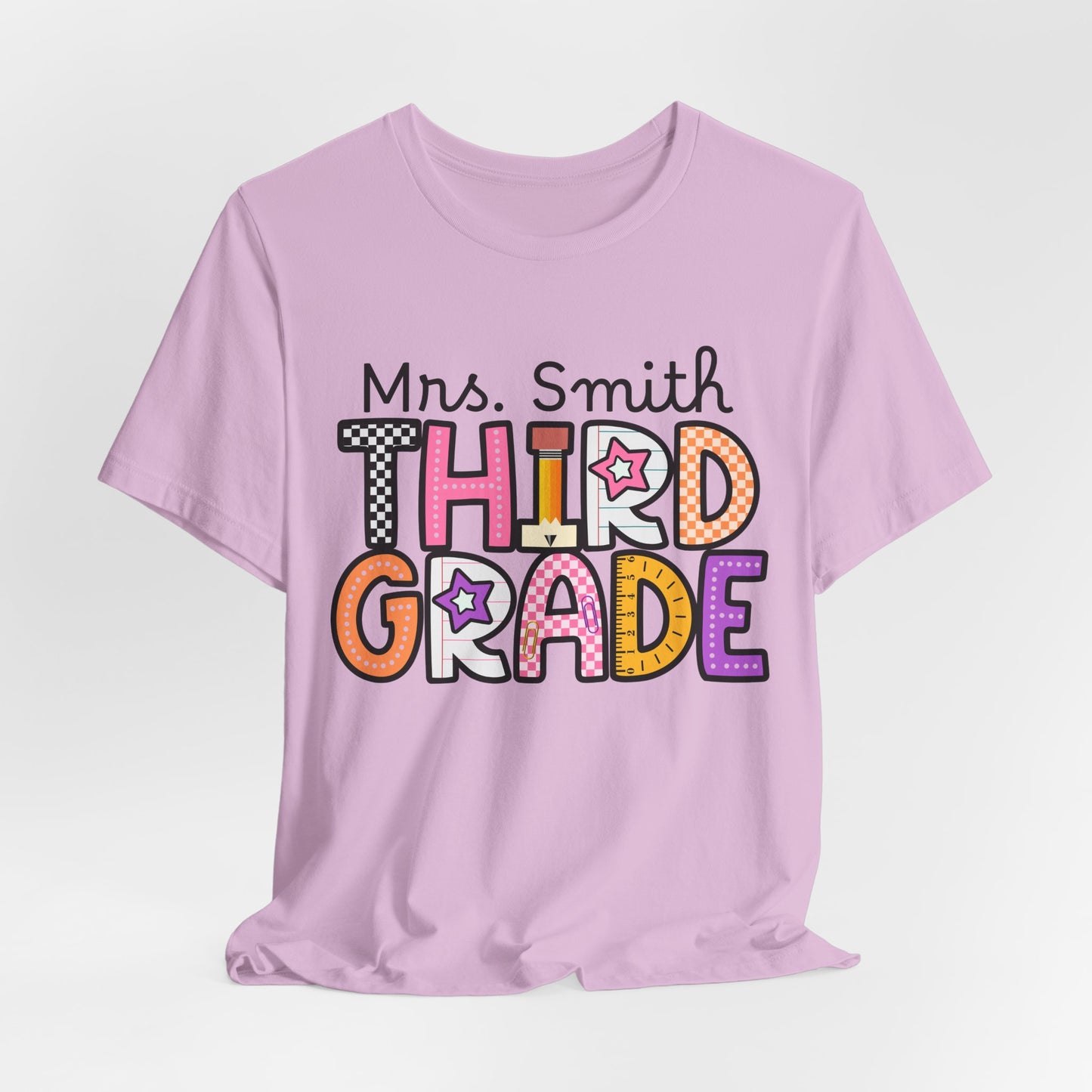 Personalized Fourth Grade Teacher Graphic Tee