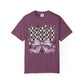 Boo Checkerboard Bow Halloween Graphic Tee