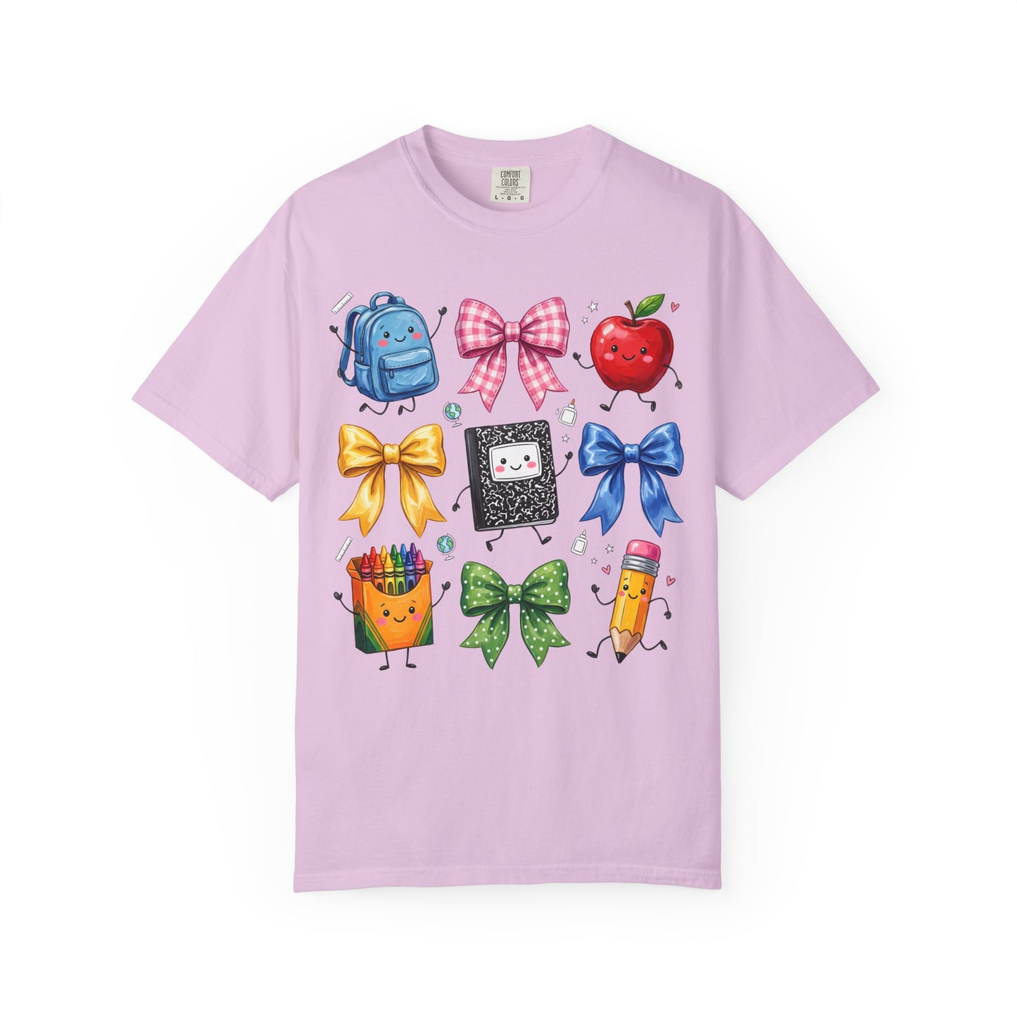Back-to-School Cute School Supplies Doodles Graphic Tee