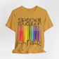 Rainbow Flair Pen School Staff Tee - Special Education With Flair