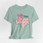 Texas Floral T-Shirt | Unisex Garment-Dyed Tee | Southern Charm Apparel, Gift for Texans, Casual Wear, Spring/Summer Fashion