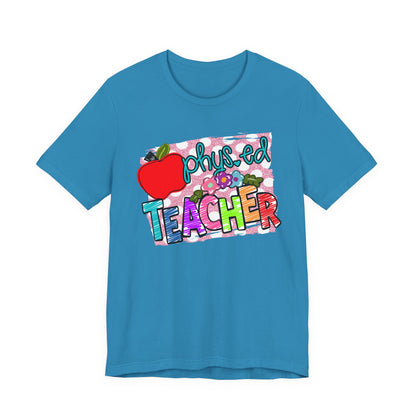 Colorful Faux Glitter Tee - PE Teacher