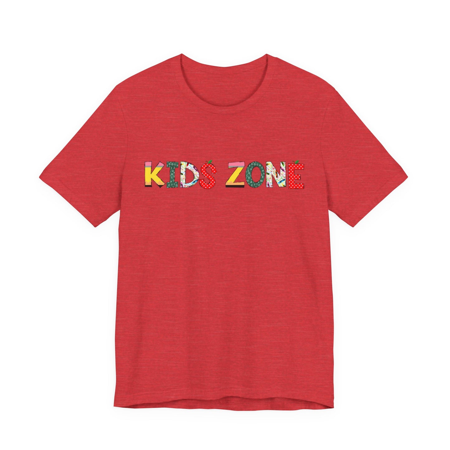 Kids Zone Daycare T-Shirt — School Print Lettering