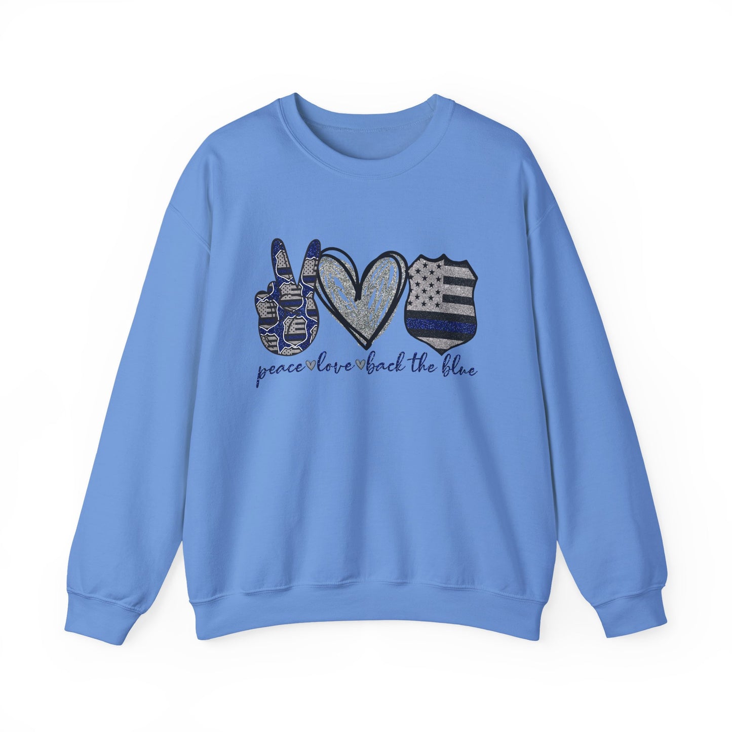 Peace Love Back the Blue Crewneck Sweatshirt