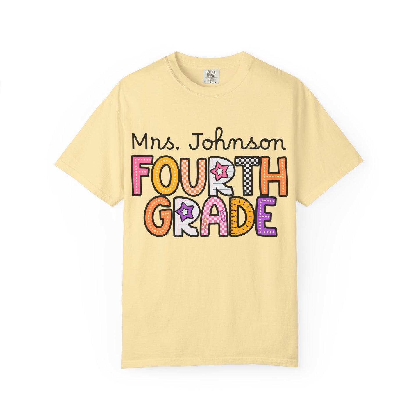 Personalized Fourth Grade Teacher T-Shirt