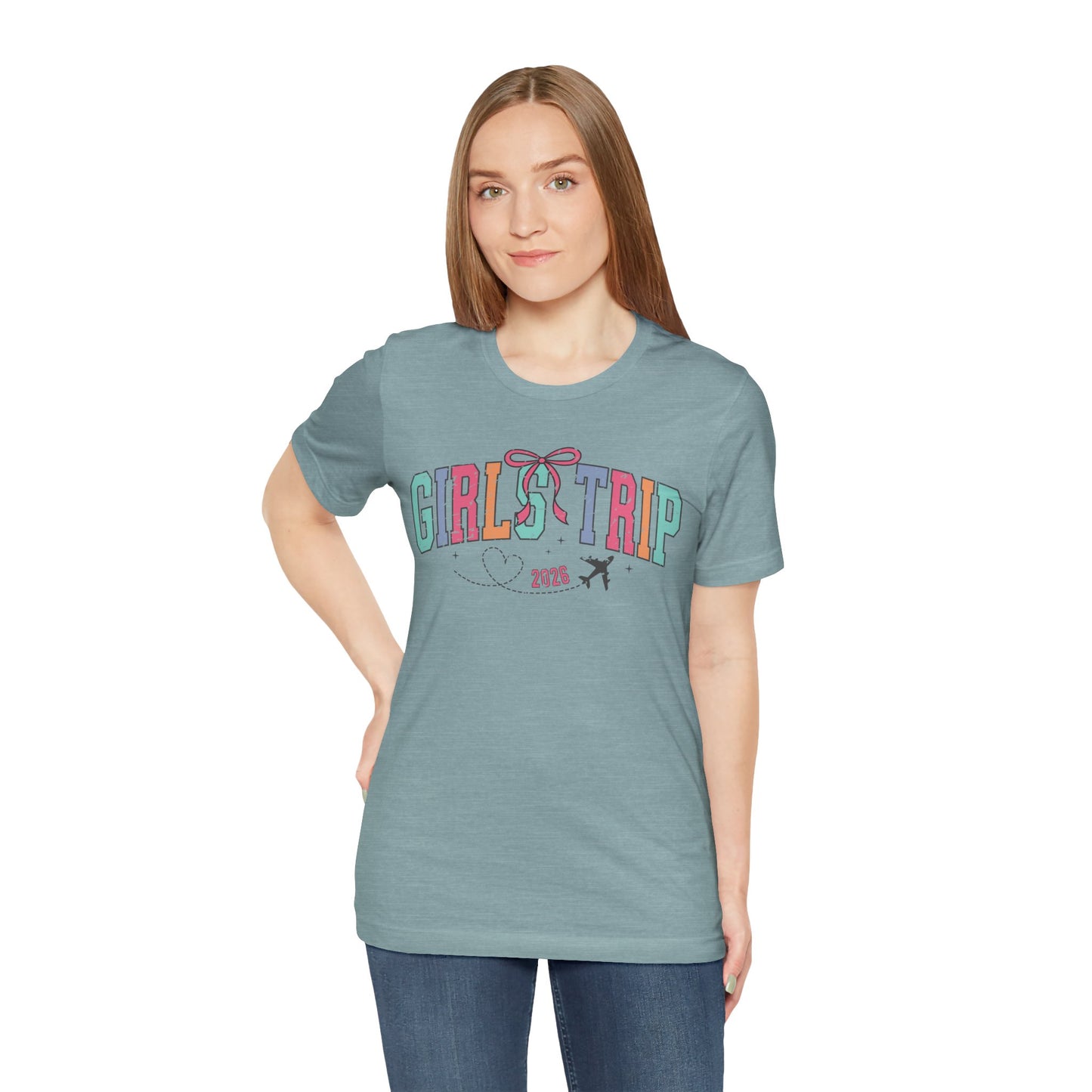Girls' Trip Tee — Retro Pastel Travel Graphic T‑Shirt (2026)