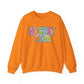 Colorful Dalmation Print Hockey Mom Crewneck Sweatshirt