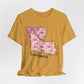 Louisiana Floral State Tee — Pink Bow & Script